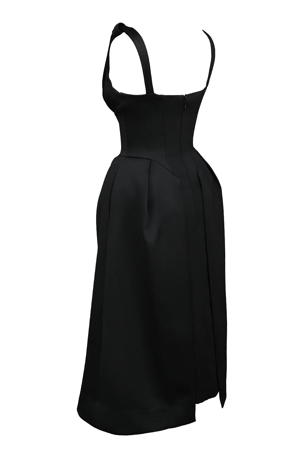 black satin twist strap midi dress sale
