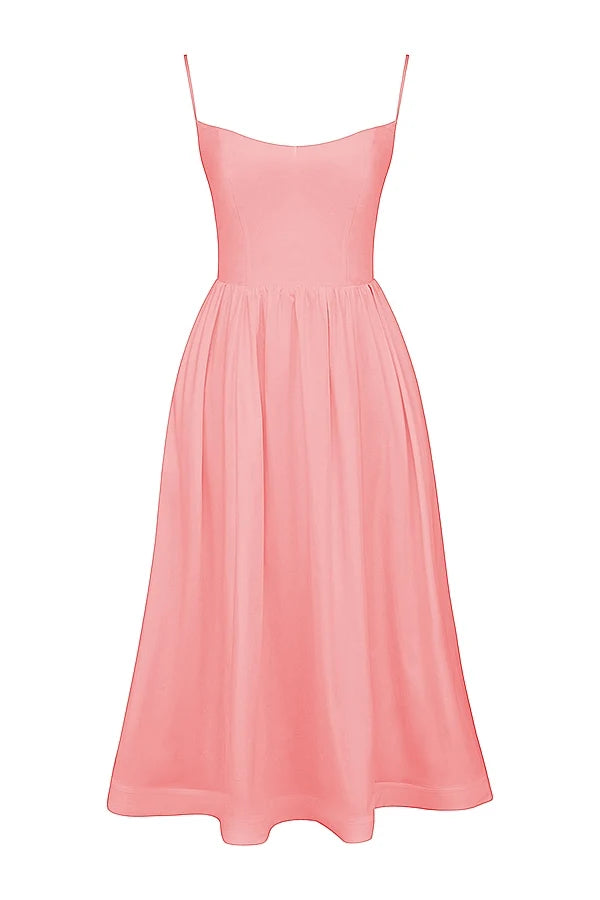 apricot corset sundress