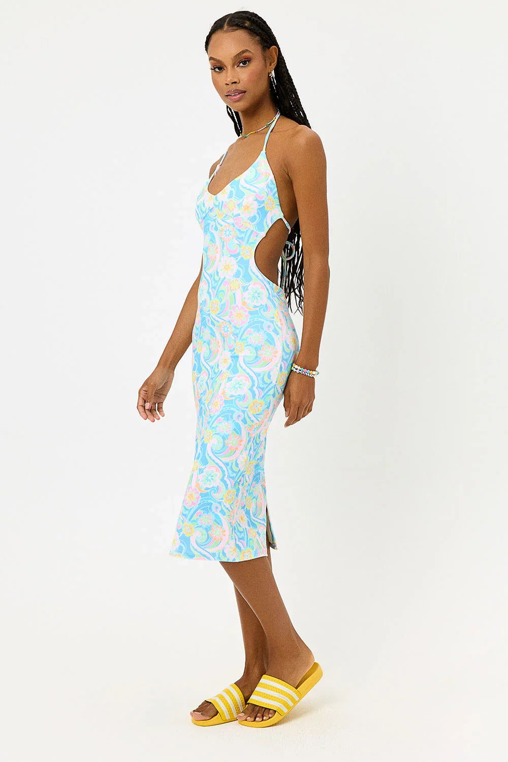 Benatar Terry Halter Dress Sunshower