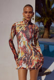 JORDI MINI DRESS SONARA PRINT