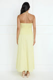 Unmatched Energy Halter Maxi Dress Yellow
