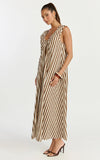 Raye Midi Dress Sleeveless Dress in Chocolate