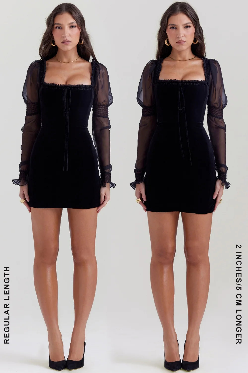 black velvet mini dress