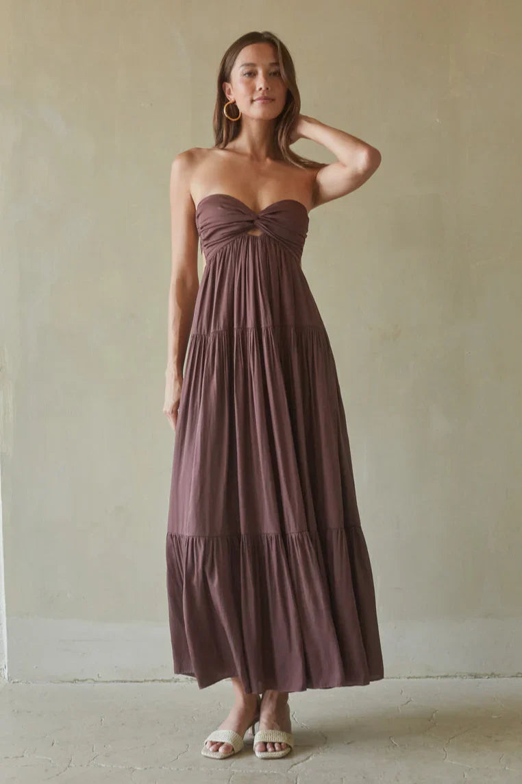 Lilith Twist Front Maxi Dress
