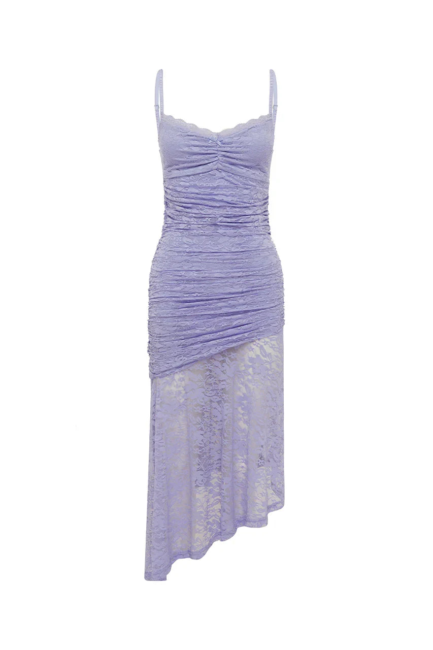 DIA ASYMMETRICAL HEM MIDI DRESS BLUEBELL