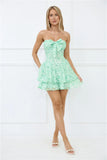 Empowered Vibe Strapless Mini Dress Green