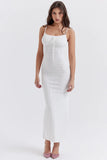 white knit maxi dress
