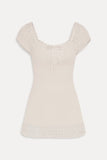 Lover Crochet Knit Mini Dress White