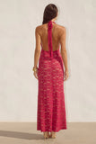 KYLO PLUNGE COWL MAXI DRESS BERRY