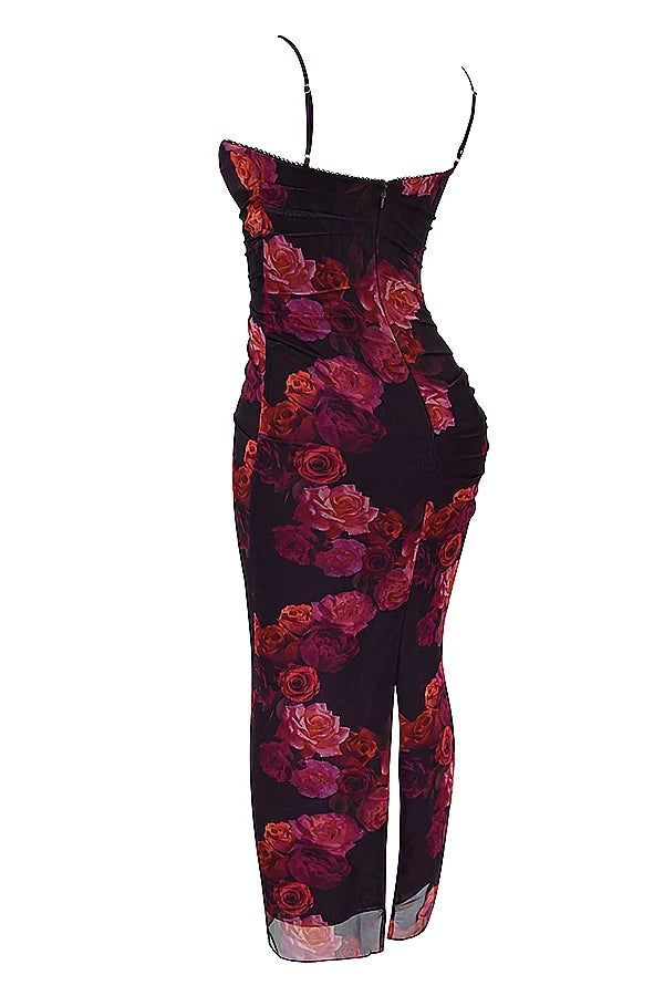romantic floral maxi dress