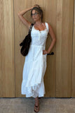 Keepsake Cotton Ruffle Maxi Dress Daisy White