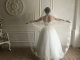 Vintage White Lace Double Tiers Long Wedding veil