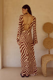 MONTIE SLEEVED MAXI DRESS MONTIE CHOC