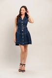 MADE TO FLATTER DENIM MINI DRESS