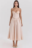 peach satin corset and skirt sale