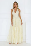 Sunbeam Smile Halter Maxi Dress Butter