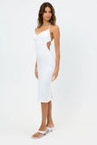 Benetar Terry Halter Dress White