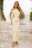 Dandelion Drift Off Shoulder Maxi Dress Yellow