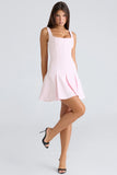 ballerina pink stretch crepe mini dress