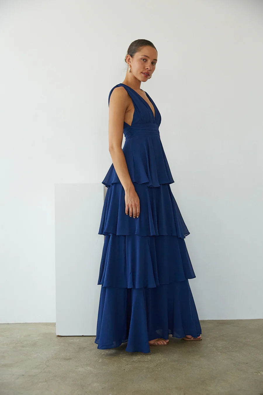 Charlene Chiffon Tiered Maxi Dress