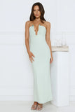 Hot Girl Social Strapless Maxi Dress Sage