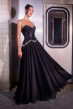 Georgina Corset Ball Gown With Scarf