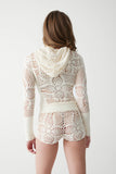 Lyla Crochet Mini Short White