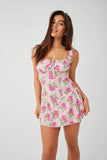 Christa Floral Mini Dress Tiger Lily