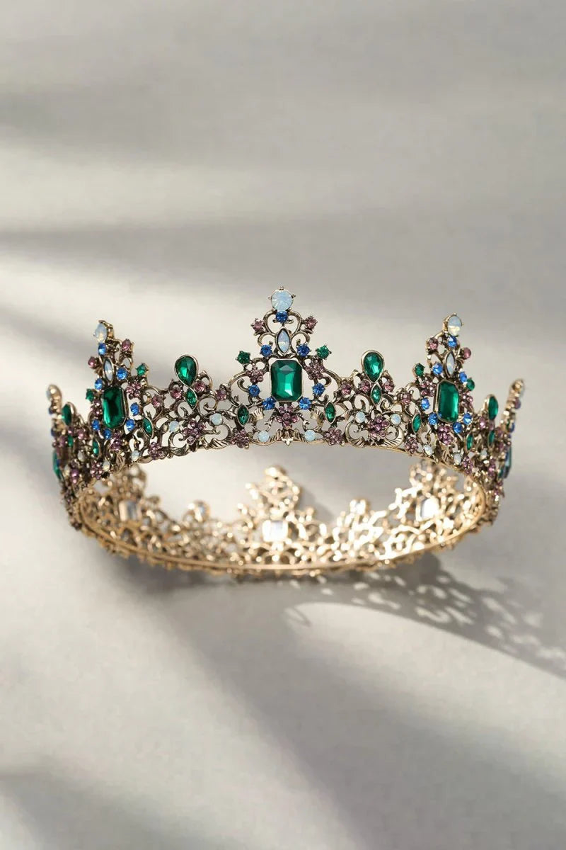 Baroque Colorful Crystal Crown