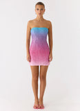 Step Closer Sequin Knit Mini Dress Disco Ombre