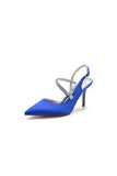 Crystal Strap Pointed Toe Stiletto Heel Shoes