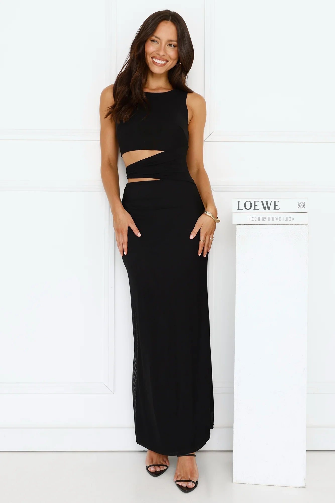 Mine To Show Mesh Maxi Dress Black