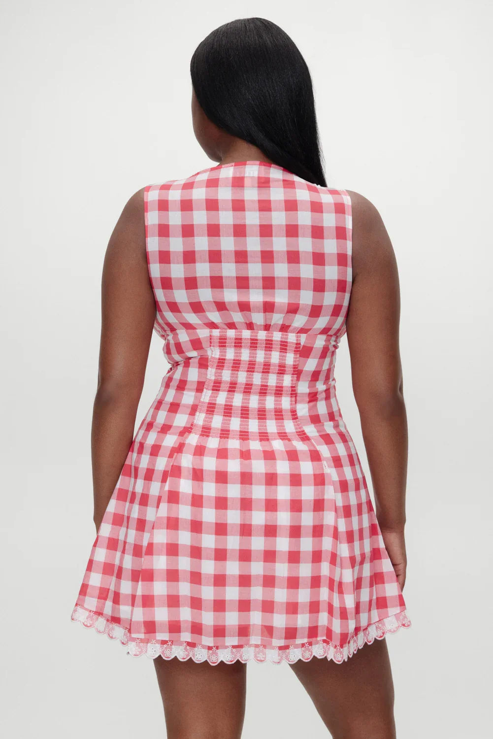 x BELLA HADID Farm Gingham Mini Dress Malibu Picnic