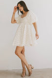 Elodie Floral Babydoll Dress in Cream FINAL SALE