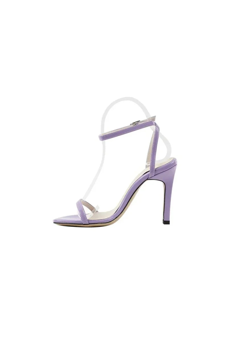 Outdoor Peep Toe Stiletto Heel Shoes With Buckle Ankle Strap
