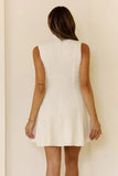Cold Kisses Cable Knit Mini Dress Cream