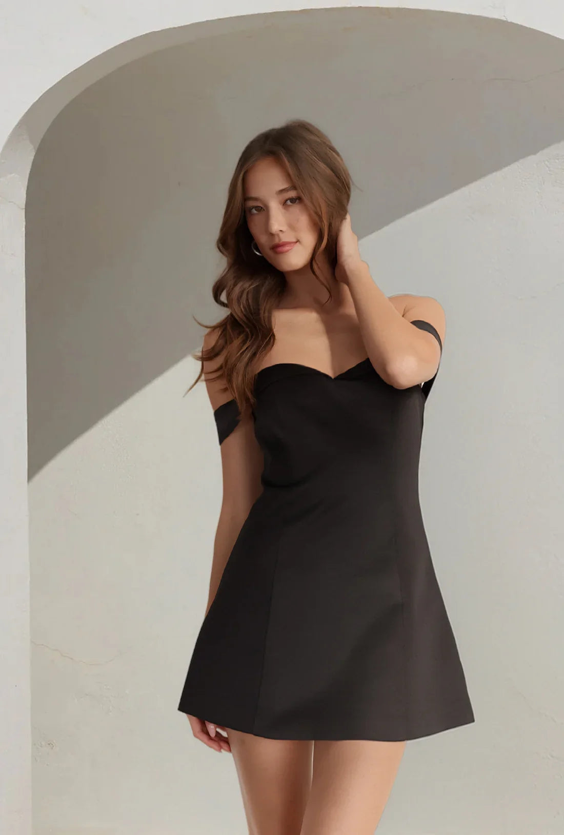 Roman Off The Shoulder Mini Dress