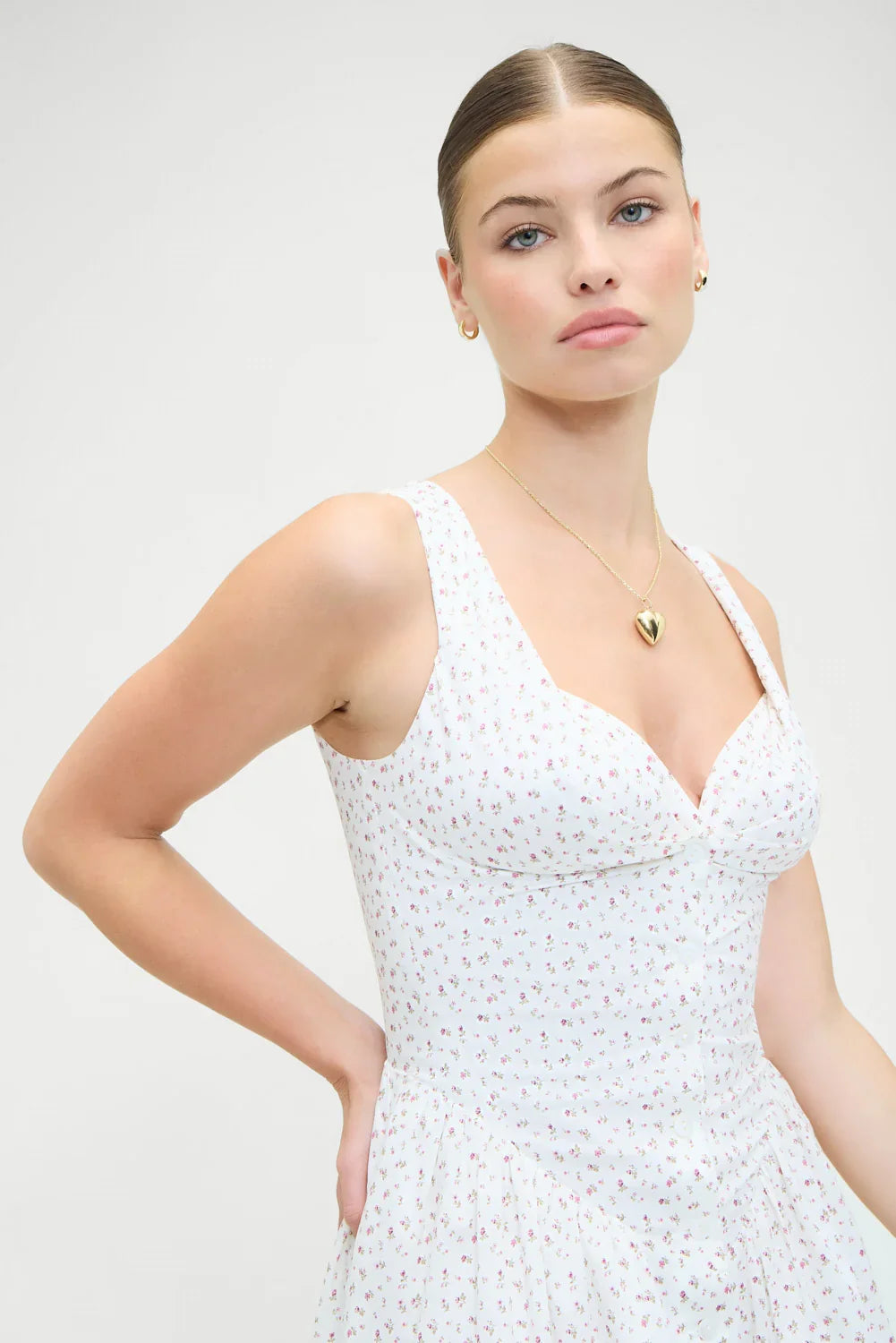 Charlotte Floral Corset Mini Dress Tea Party