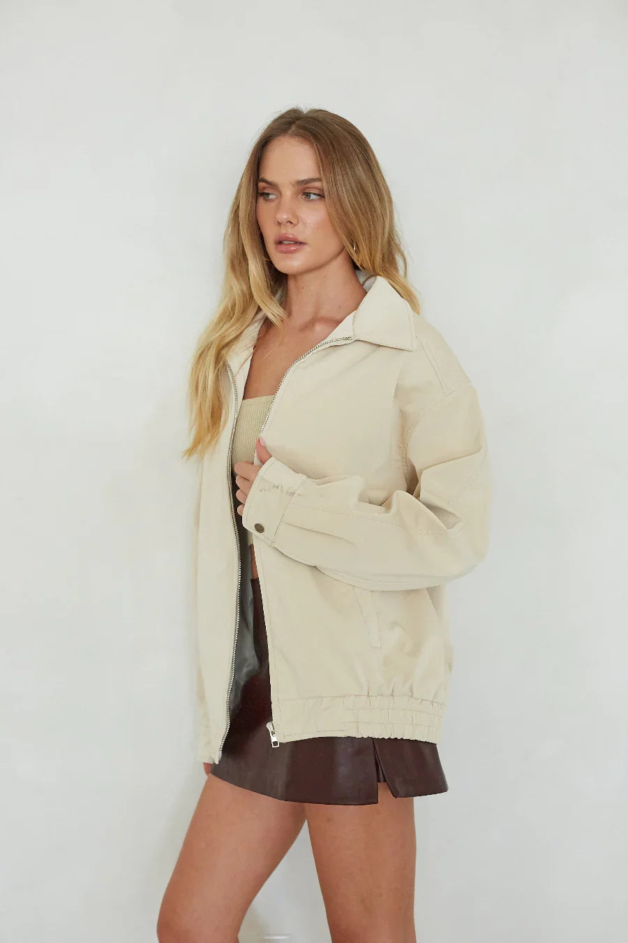 Frankie Faux Leather Oversized Jacket