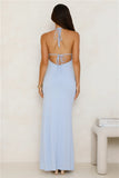 Art Of Attraction Halter Maxi Dress Blue