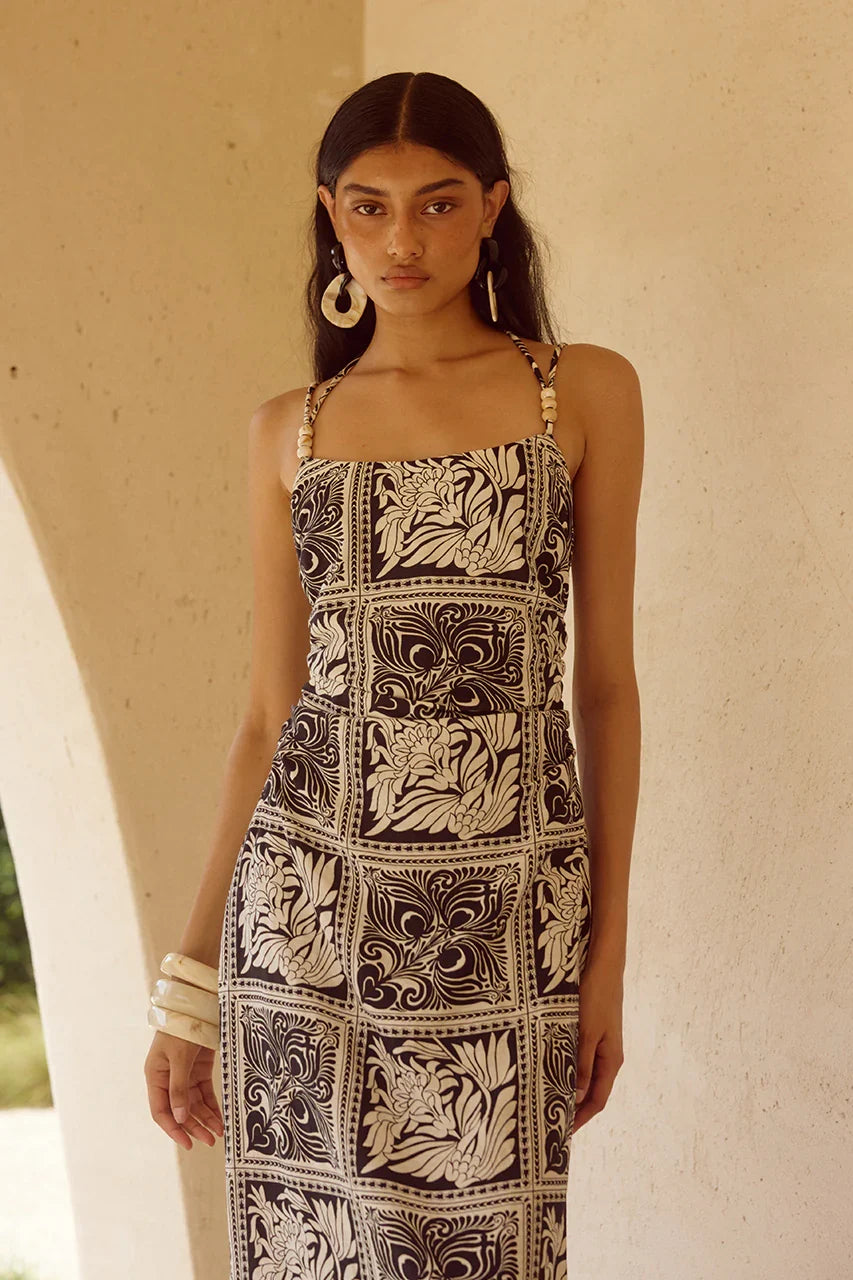 CHANTELLE MIDI DRESS HAVANNA BLACK