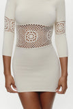 Festival Crochet Knit Mini Dress Bunny
