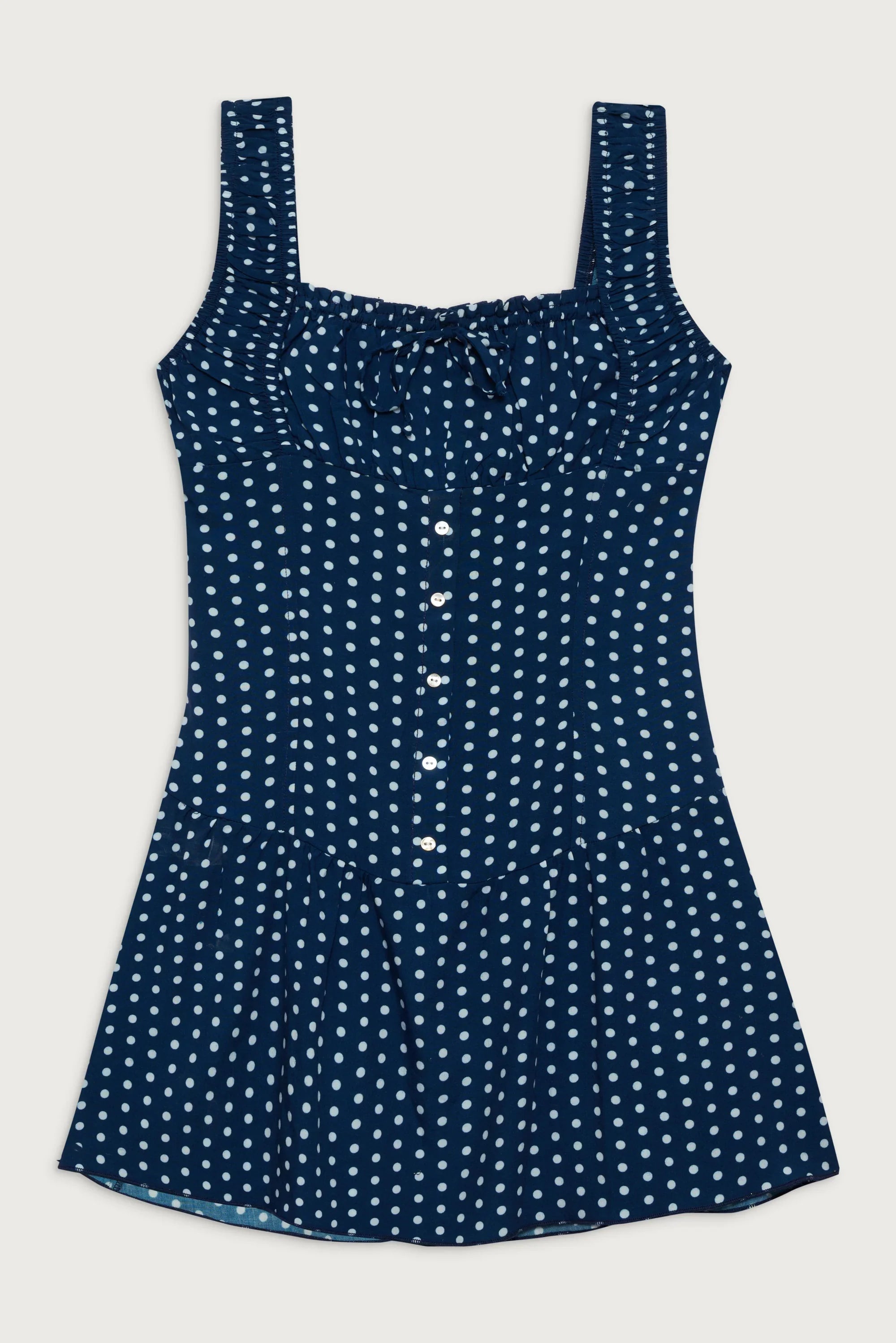 Christa Ruffle Mini Dress Sailor Dot