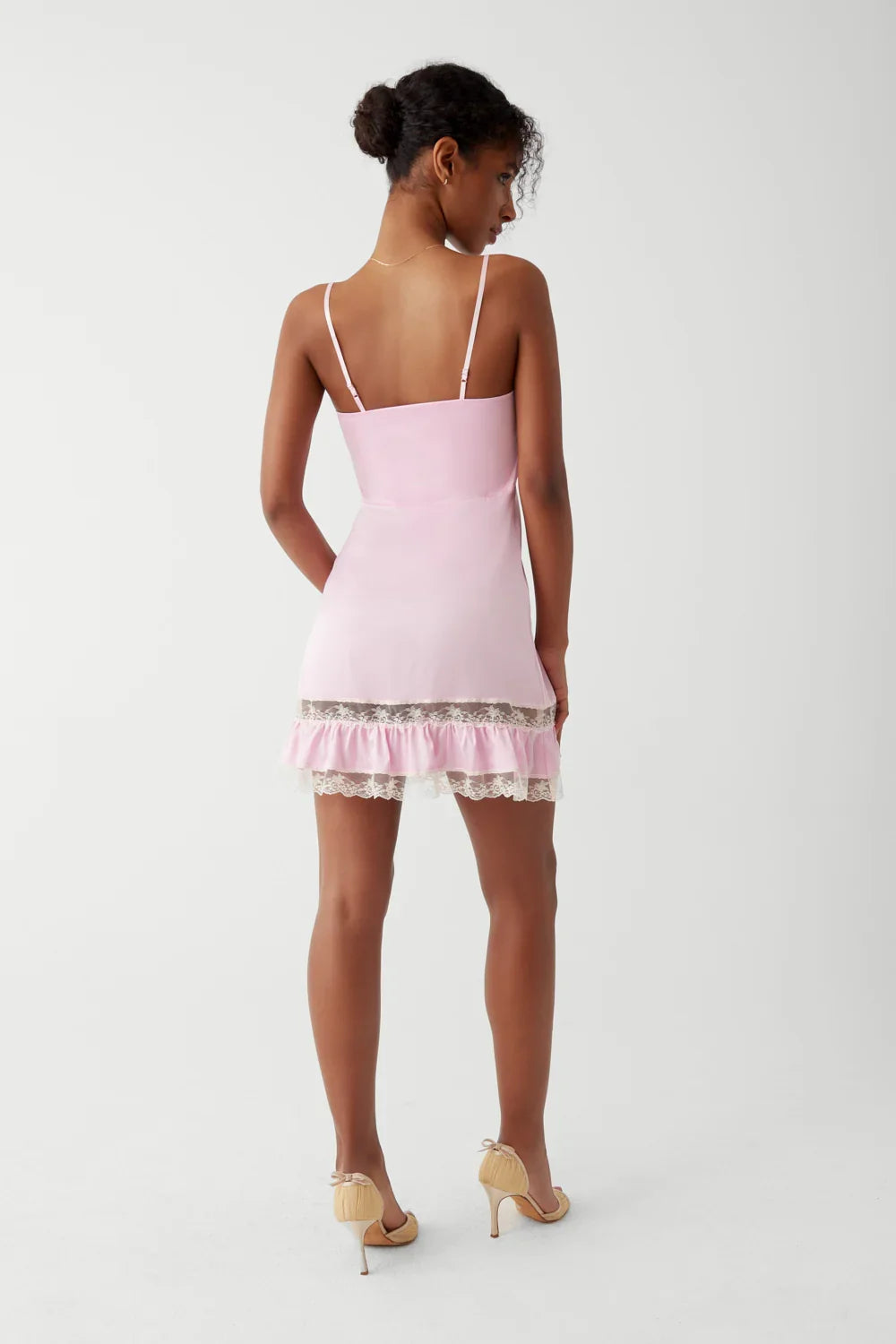 Carson Satin Mini Dress English Rose
