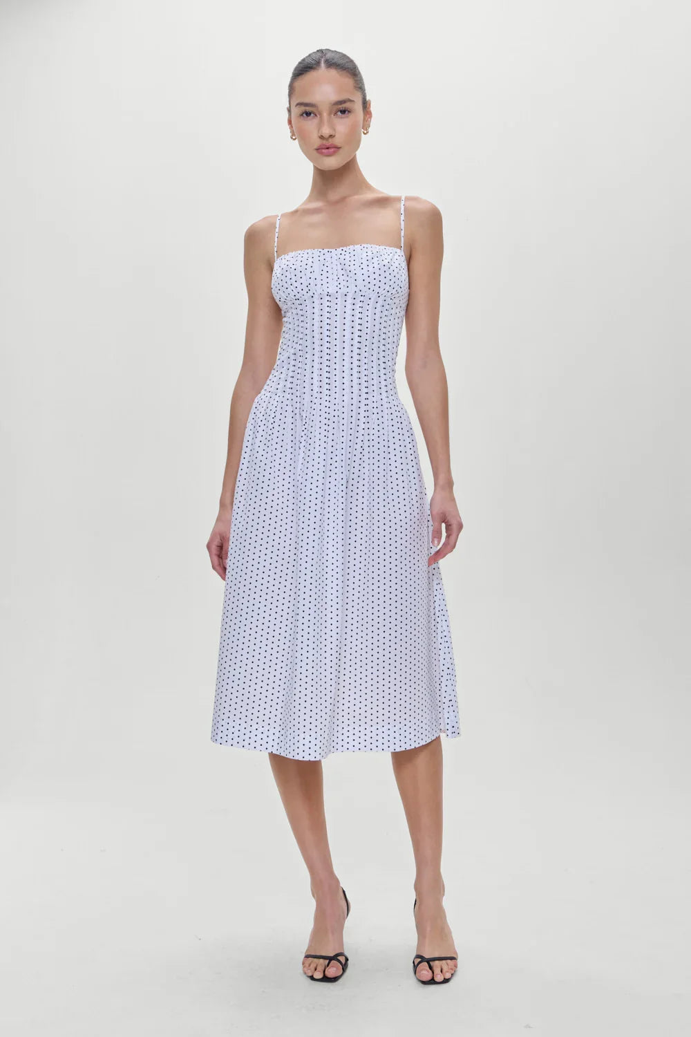 Reign Polka Dot Maxi Dress White Polka Dot