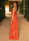 Eden Strapless Maxi Dress Amber