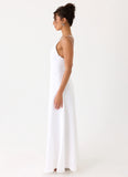Calianna Linen Maxi Dress White