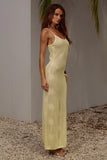 LENE SCOOP NECK KNIT MAXI DRESS LEMON