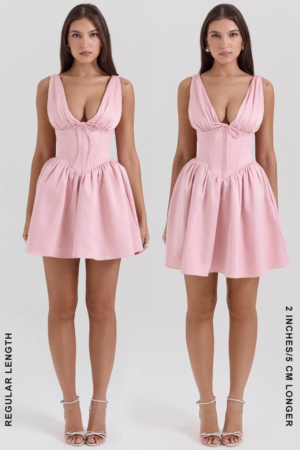 powder pink satin mini dress sale