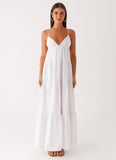 Lotty Linen Maxi Dress White